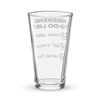 Weekend To Do Pint Glass